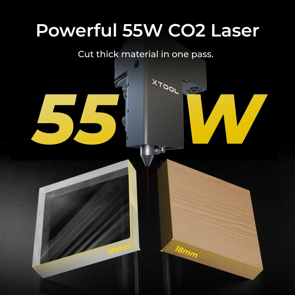 xTool P2 55W Desktop CO2 Laser Cutter & Engraver