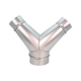 Sherwood Metal Dust Extraction Y-Connector Fitting 6in to 4in Twin Outlet Reducer