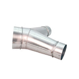 Sherwood Metal Dust Extraction Y-Connector Fitting 6in to 4in Twin Outlet Reducer