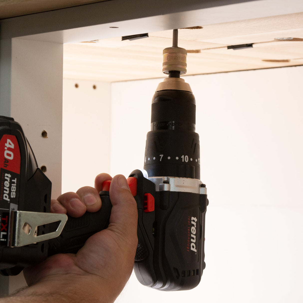 Trend ZIPBOLT Compact Laminate Worktop Connector Kit suits 16-25mm Material Thickness