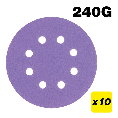 Trend Random Orbital Sanding Discs 125mm Pack of 10