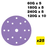 Trend Random Orbital Sanding Disc 150mm 60G/120G/180G/240G Pack of 25