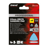 Trend Pro Mesh Delta Sanding Pads 93 x 93mm Pack of 5