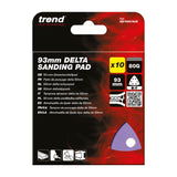 Trend Delta Sanding Pads 93 x 93mm Pack of 10