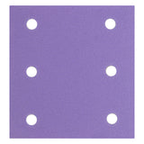 Trend 6-Hole Quarter Sheet Sanding Pads 115 x 107mm 60G/120G/240G Pack of 6