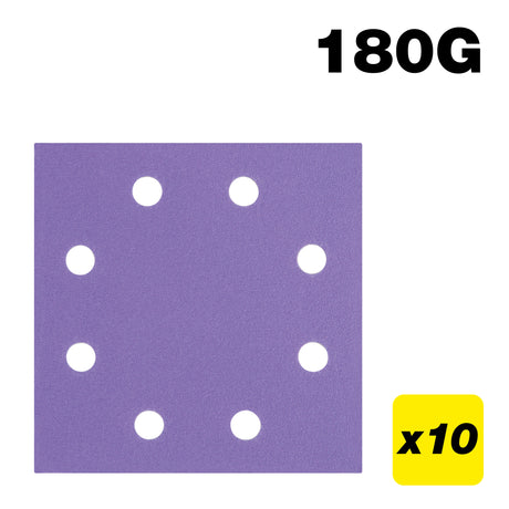Trend 8-Hole Quarter Sheet Sanding Pads 115 x 115mm Pack of 10