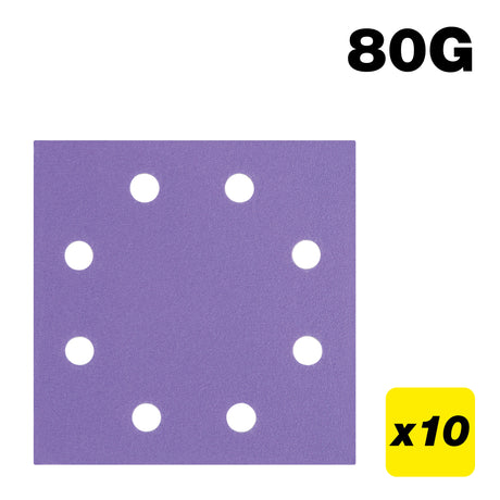Trend 8-Hole Quarter Sheet Sanding Pads 115 x 115mm Pack of 10