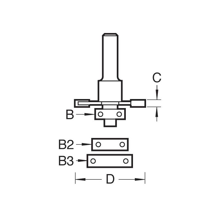 Trend Biscuit Jointer Bit with Bearing Set 4mm x 37.2mm 1/4in Shank