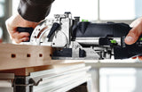 Festool DF 500 DOMINO Joining Machine in 100 Year Limited Edition Systainer Plus Cap, showcasing oval shape for stable joints