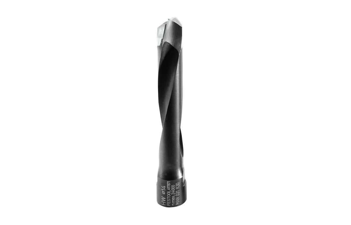 Festool 14mm Router Cutter for DF 700 Domino Joiner, carbide tipped bit for clean cuts, internally threaded for easy changes