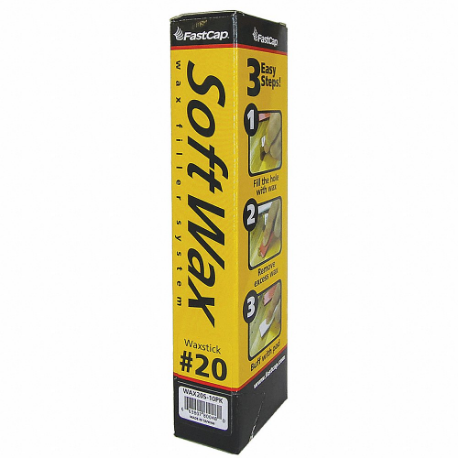 FastCap SoftWax Sticks #20 Finished Wood Putty Filler 30g in 10 pack dispenser, variety of blendable colours