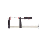 Trend Heavy Duty F-Clamp Steel Bar 200mm Capacity