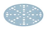 Festool 150mm Granat Net Abrasive Disc Pack of 50 in use on woodworking project