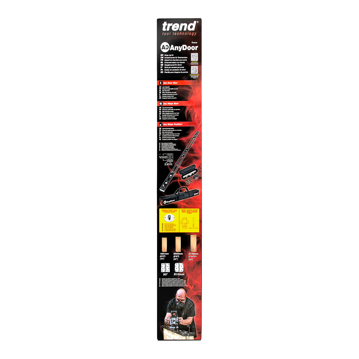 Trend AnyDoor Hinge Router Jig in Carry Bag