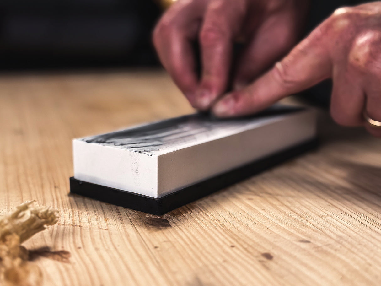white barbarian japanese sharpening water stone