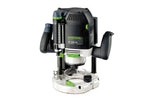 Festool OF 2200 Plunge Router in Systainer, showing side view with ergonomic design, ideal for heavy-duty woodworking projects