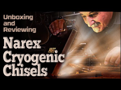Narex Set of 5 Cryogenic Steel Cabinet Chisels Bevel Edge in Wooden Case
