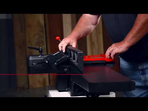 JET Tools 8in Black Jointer with Cabinet Stand Helical Cutterhead