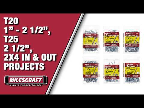 Milescraft Pocket Hole Screws - 8G 32mm Coarse Thread