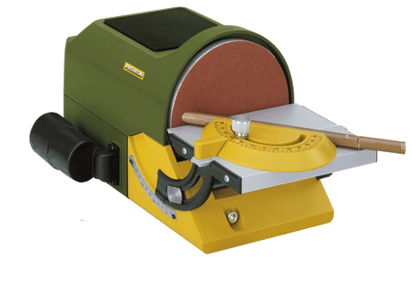 PROXXON TSG-125/E 125mm Benchtop Disc Sander for precision shaping on small-scale woodworking projects. Suitable for various materials