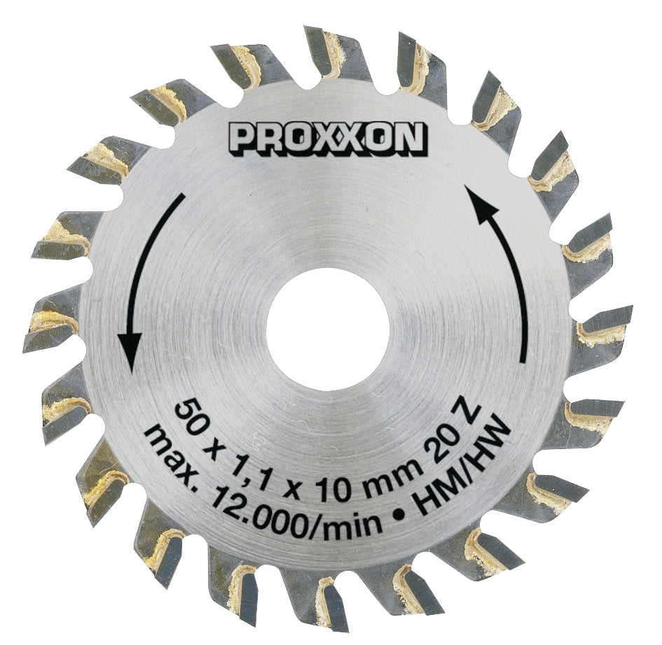 PROXXON Tungsten Tipped Circular Saw Blade 50mm Diameter Suits KS-230 Benchtop Mini Table Saw