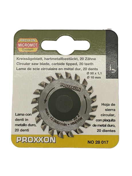 PROXXON Tungsten Tipped Circular Saw Blade 50mm Diameter Suits KS-230 Benchtop Mini Table Saw