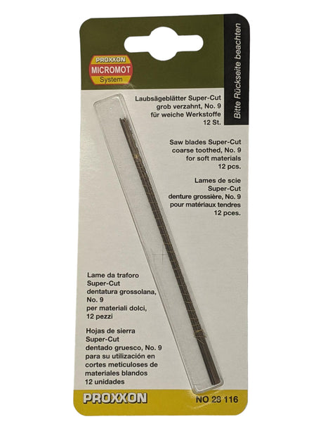 PROXXON Super-Cut Coarse Scroll Saw Blades Pack of 12 for woodworking tools