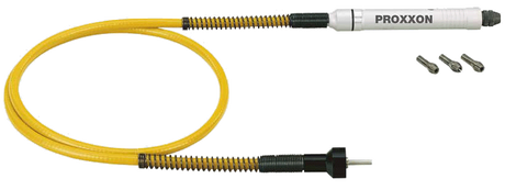PROXXON MICROMOT 110/P Flexishaft rotary tool extension with six collets, 1m length, for versatile and precise woodworking