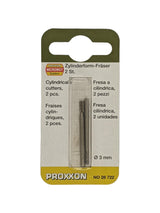PROXXON Milling Bits Cylindrical Upcut Tungsten Vanadium