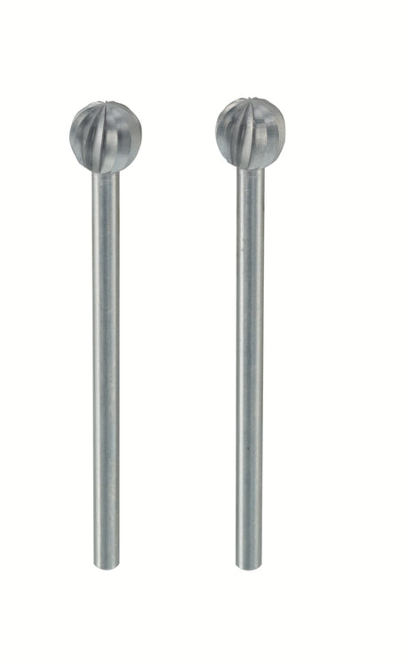 PROXXON 6mm Tungsten Vanadium Ball Milling Bits - Pack of 2, high precision flutes for precise woodworking and metalworking
