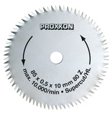 PROXXON Crosscut Super-Cut Circular Saw Blade 80mm Diameter Suits FET Benchtop Table Saw