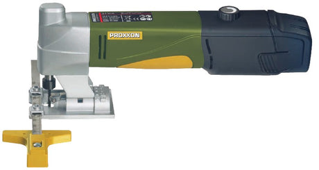 PROXXON STS/A Jig Saw Kit in action, showcasing precise cutting capabilities
