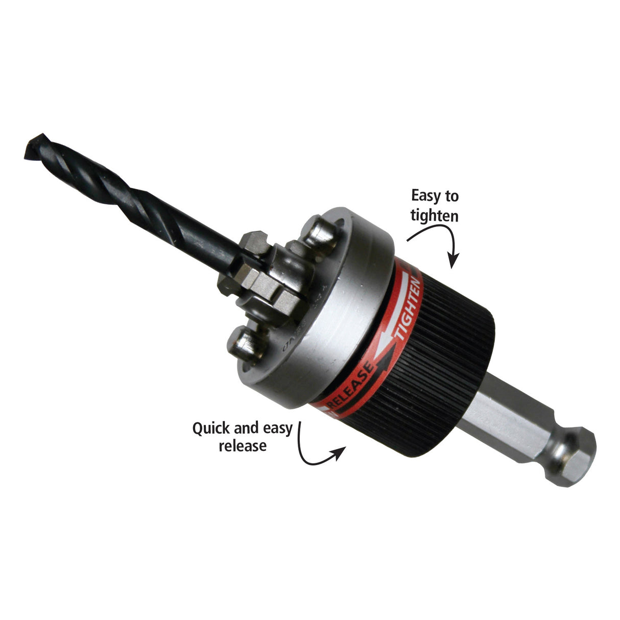 FastCap Quick Mandrel for Quick Release & Locking of Hole Saws 7/16in Shank