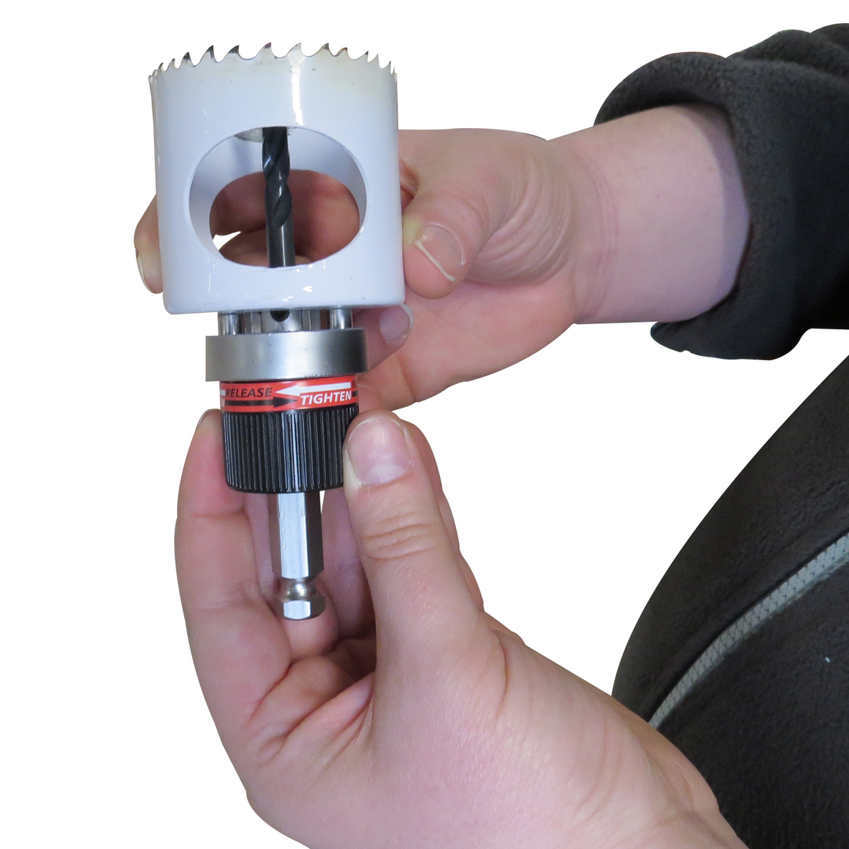 FastCap Quick Mandrel for Quick Release & Locking of Hole Saws 7/16in Shank