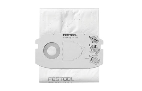 Festool Replacement Selfclean Filter Bags for CT MIDI Pack of 5 in Use