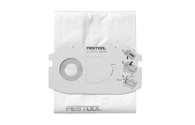 Festool Replacement Selfclean Filter Bags for CT MIDI Pack of 5 in Use