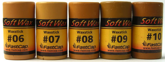 FastCap Set of 20 SoftWax Sticks with Wax Wedge & Buffing Pad in Hard-shell Case