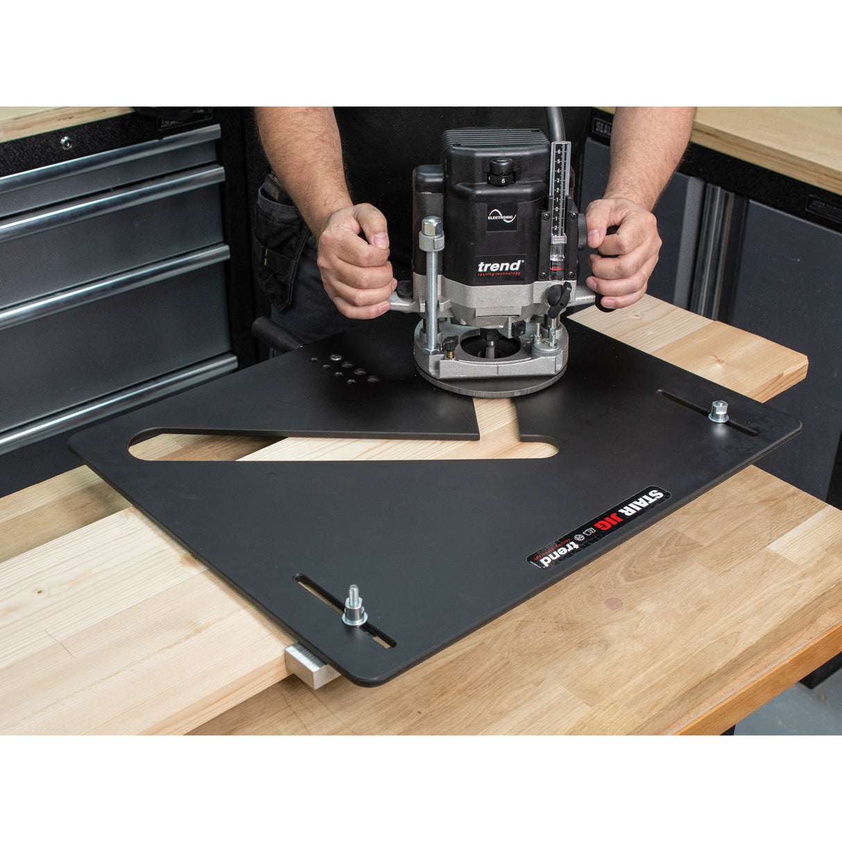 Trend Stair Router Template Jig for Open Risers