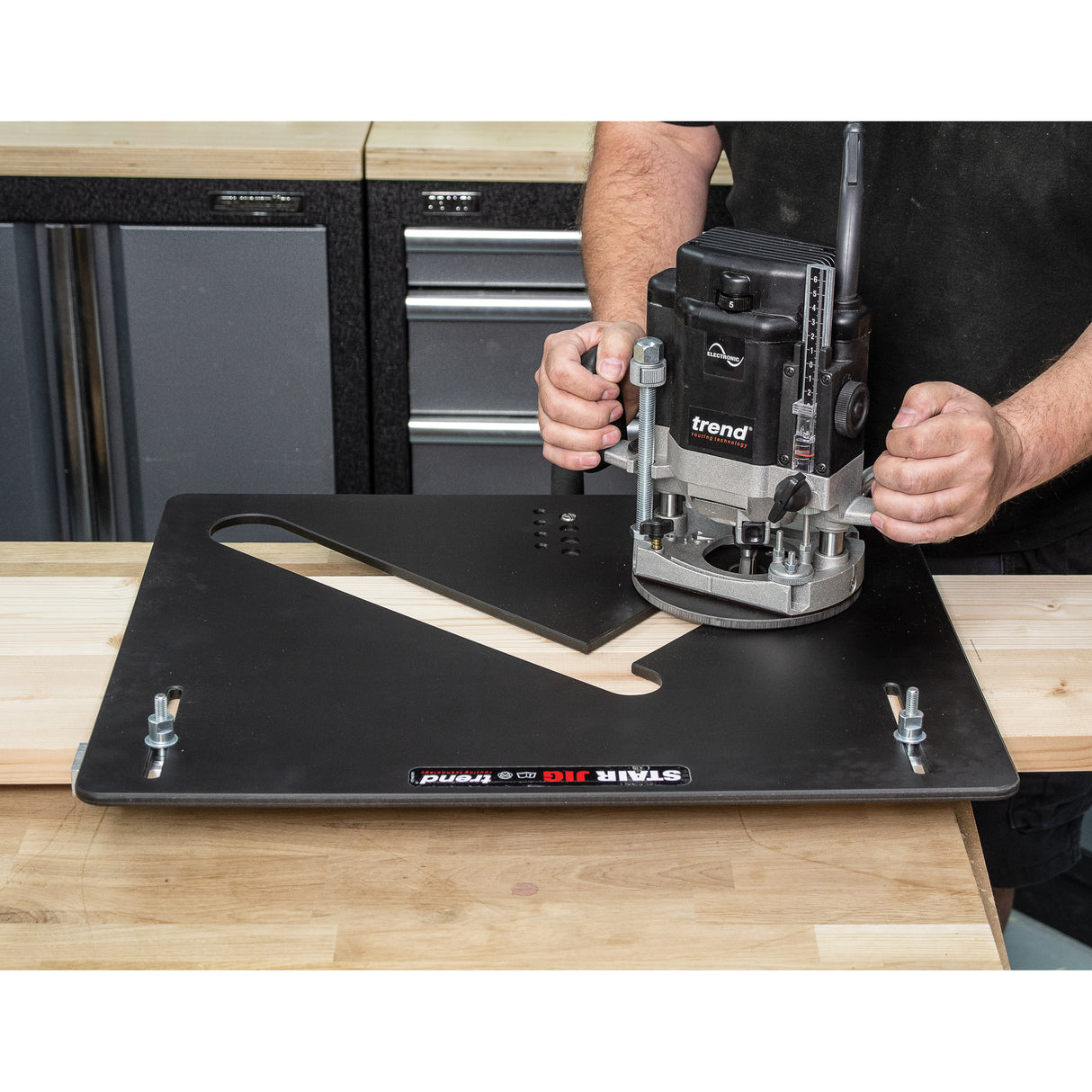 Trend Stair Router Template Jig for Open Risers