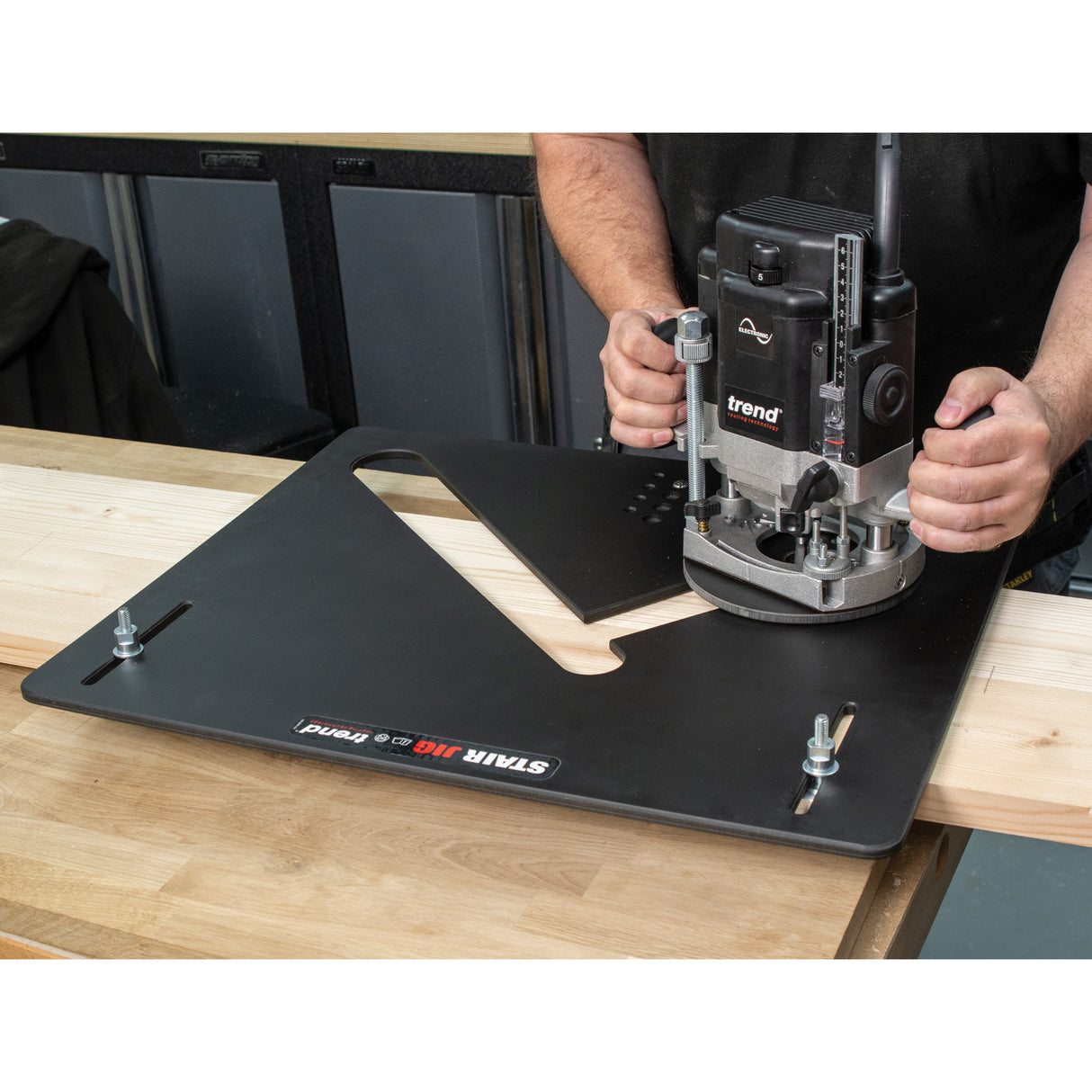 Trend Stair Router Template Jig for Open Risers
