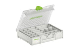 Festool Systainer3 89mm x 396mm 22 Compartment Organiser in workshop setting