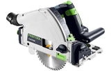 Festool TS 55F 160mm Plunge Cut Saw in Systainer with 1400mm Rail on wooden surface