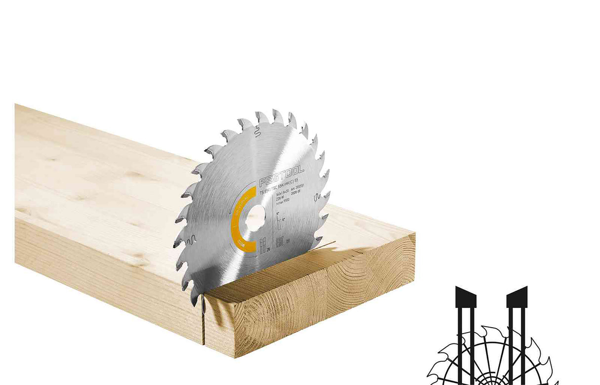 Festool 216mm 36 Tooth Universal Saw Blade for Wood and Soft Plastics