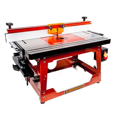 Sherwood Cast Iron Industrial Benchtop Router Table with Aluminium Mounting Plate
