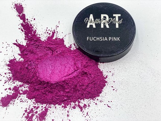 Health of Mind Art Pearlescent Pigment Powder - Fuchsia Pink