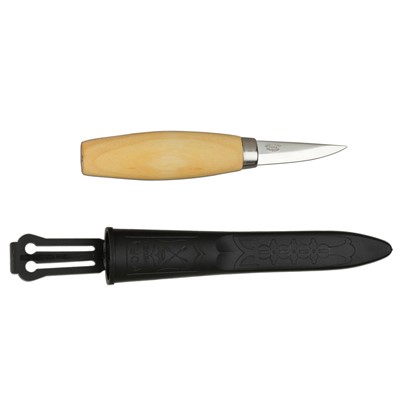 MoraKniv Straight Spoon Carving Knife #120 - Carbon Steel Blade