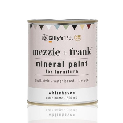 Mezzie & Frank Chalk Style Mineral Paint for Furniture - Whitehaven