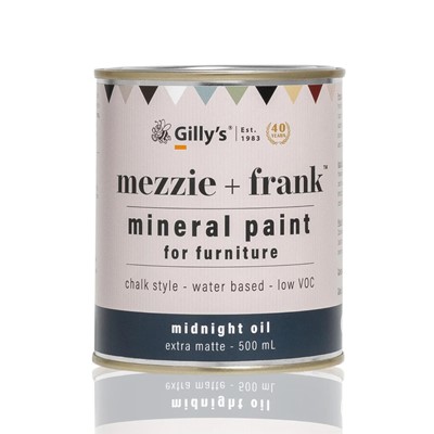 Mezzie + Frank Chalk Style Mineral Paint for Furniture - Midnight Oil